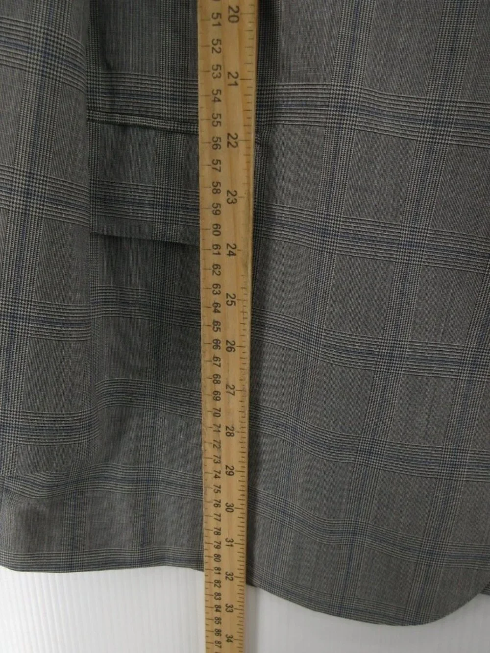 J Press Suit 50 Pure Wool Windowpane Glen Plaid Three Button 44W NEW